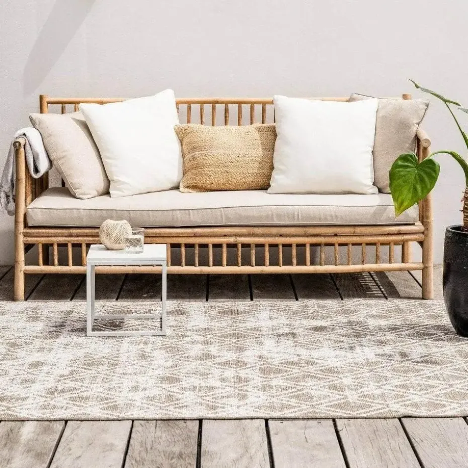 Eva Interior Buiten vloerkleed Frost - Bruin/Wit - 200x290 cm