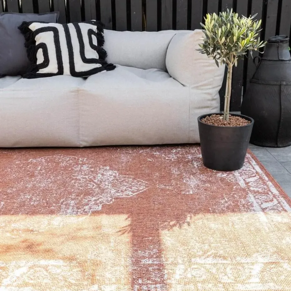 Eva Interior Buiten vloerkleed - Sage - Roest - 240x340 cm
