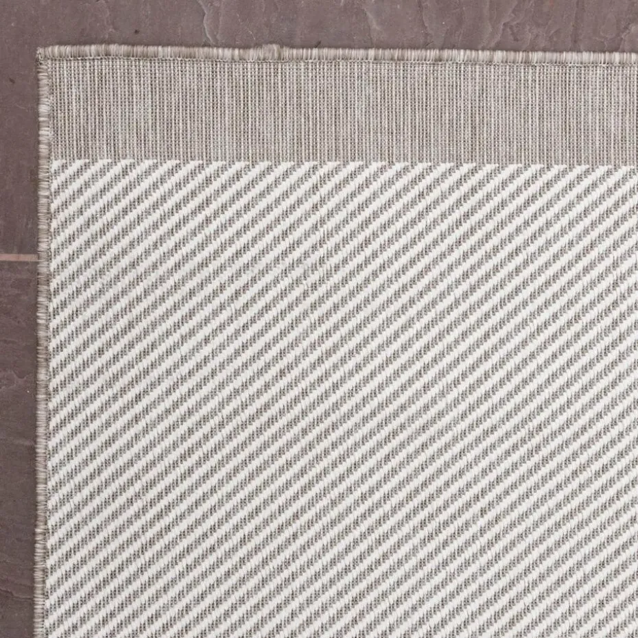 Eva Interior Buitenkleed Border Naturel/wit - 230 x 160 cm
