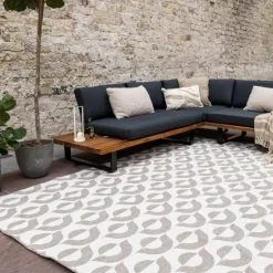 Eva Interior Buitenkleed Esta Naturel/wit - 340 x 240 cm