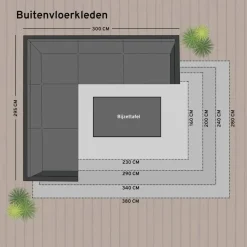 Eva Interior Buitenkleed Roest Frost - 380 x 280 cm