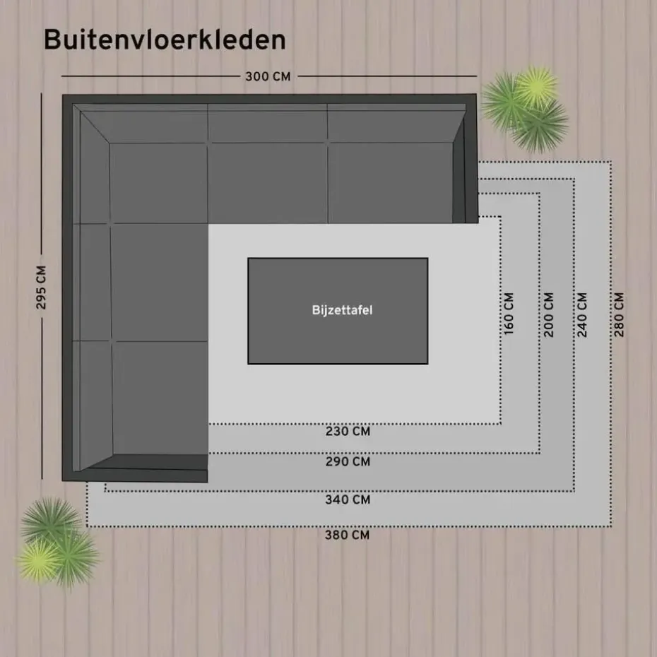 Eva Interior Buitenkleed Roest Frost - 380 x 280 cm