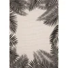 Eva Interior Buitenkleed Zwart Leaf - 200 x 200 cm