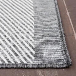 Eva Interior Buitenkleed Border grijs/wit - 340 x 240 cm