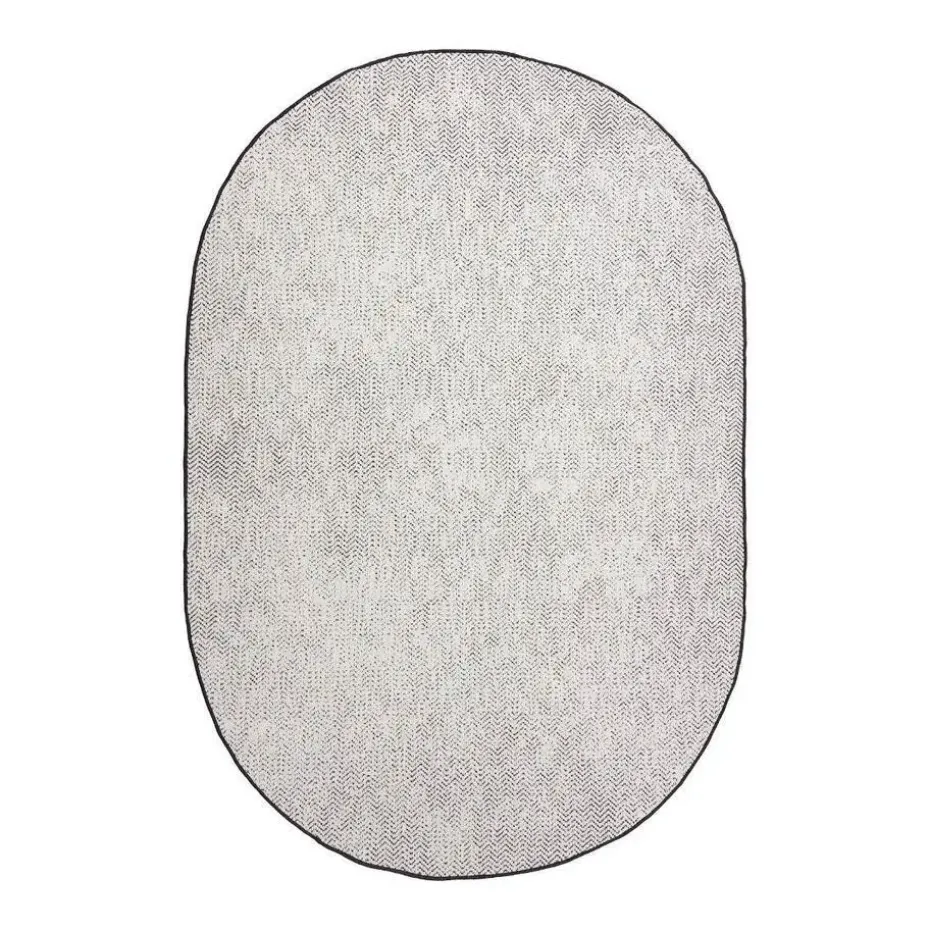 EVA Interior ovaal buitenkleed Dahl zwart - 230 x 160 cm