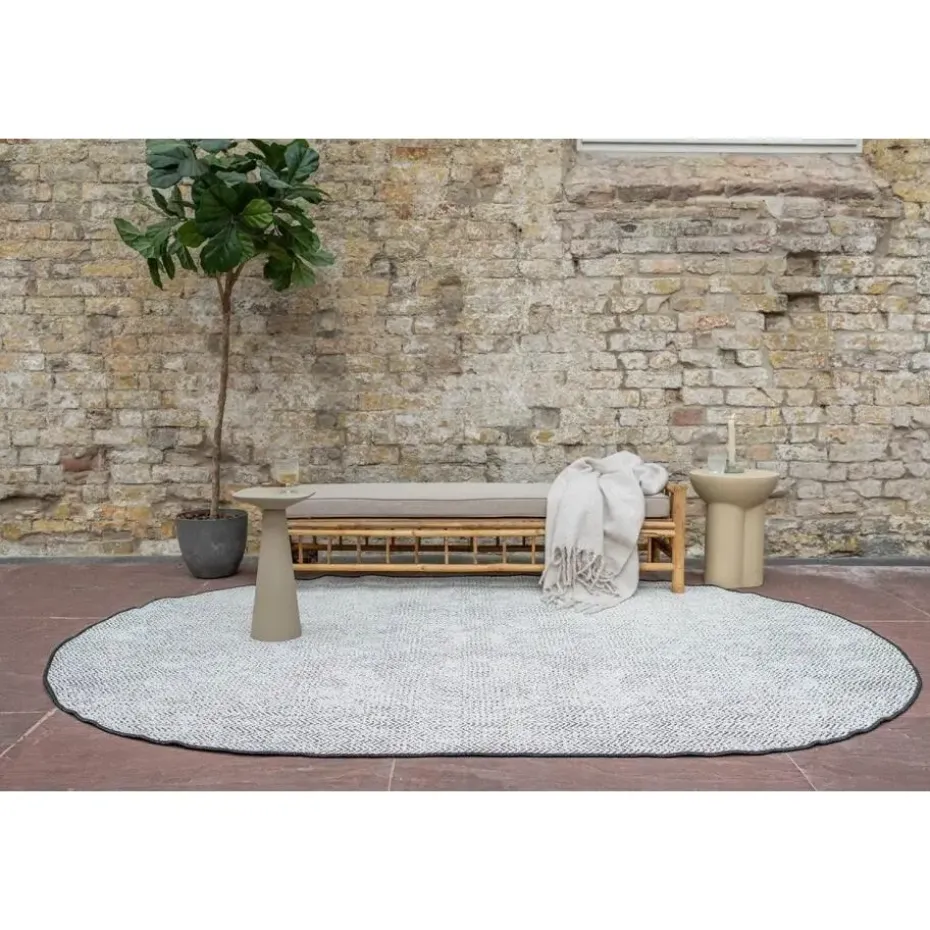 EVA Interior ovaal buitenkleed Dahl zwart - 230 x 160 cm
