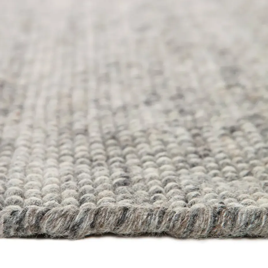 Eva interior Rond vloerkleed wol Antraciet - Cobble Stone - 180 x 180 cm