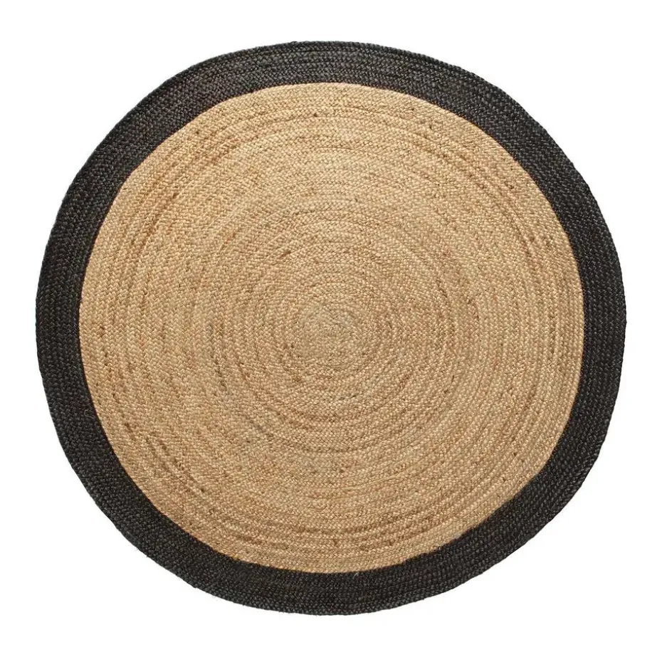 EVA Interior Vloerkleed Jute Rond - Naturel/Antraciet - 160 Ø