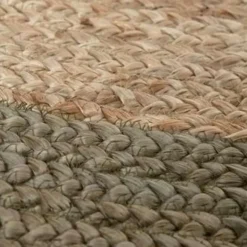EVA Interior Vloerkleed Jute Rond - Naturel/Groen - 180 Ø