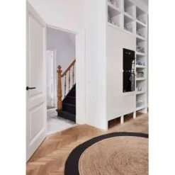 EVA Interior Vloerkleed Jute Rond - Naturel/Antraciet - 120 Ø