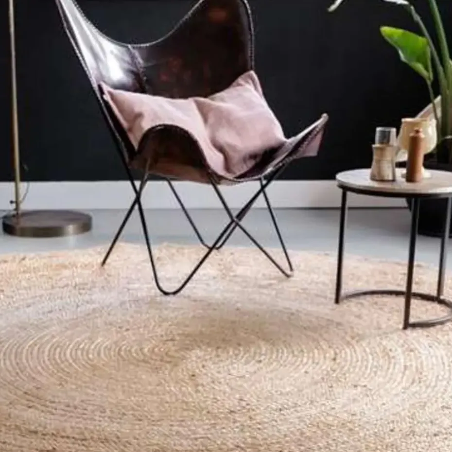 EVA Interior Vloerkleed Jute Rond - Naturel - 240 Ø (L)