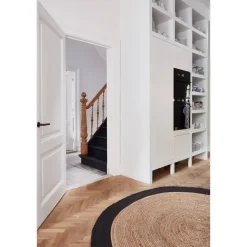 EVA Interior Vloerkleed Jute Rond - Naturel/Antraciet - 200 Ø