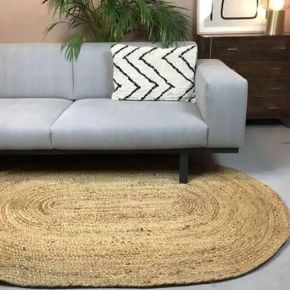 EVA Interior vloerkleed ovaal jute - naturel - 200 x 300 cm