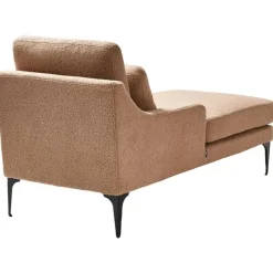 EWRON - Chaise longue - Zandbeige - Linkszijdig - Bouclé