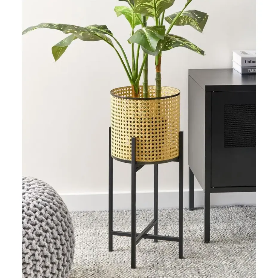FALLOPIA - Bloempot - Beige - Metaal