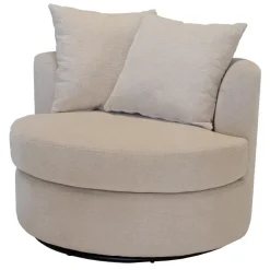 Fauteuil Beige Stof - Zithoogte 45cm - Thony Luxe
