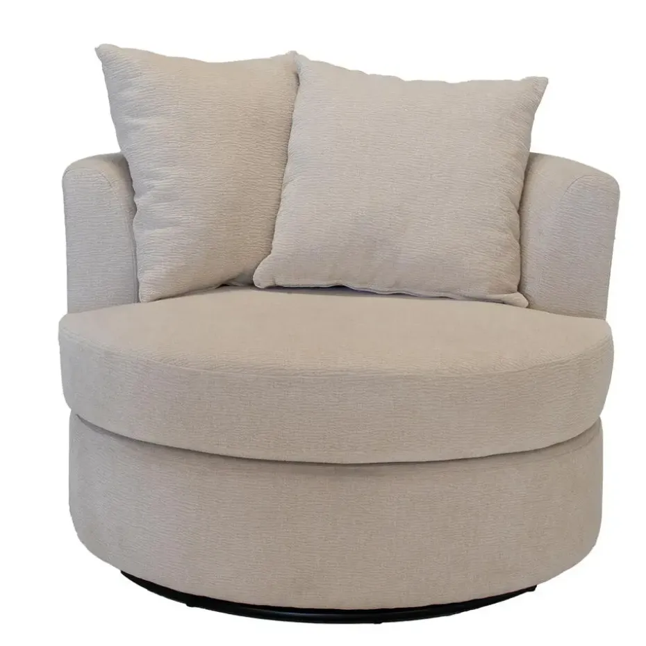 Fauteuil Beige Stof - Zithoogte 45cm - Thony Luxe