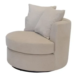 Fauteuil Beige Stof - Zithoogte 45cm - Thony Luxe