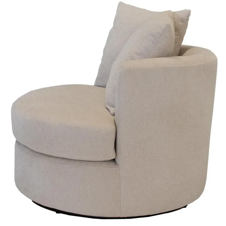 Fauteuil Beige Stof - Zithoogte 45cm - Thony Luxe