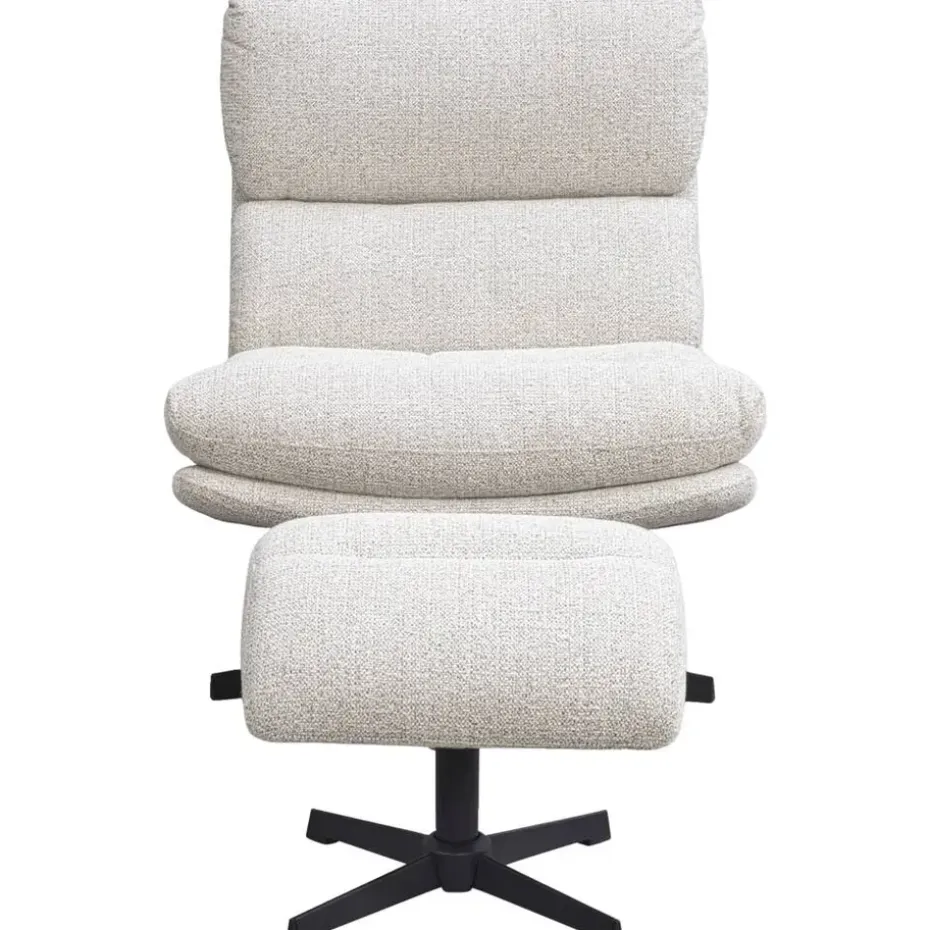 Fauteuil Bobbi incl. hocker - greige
