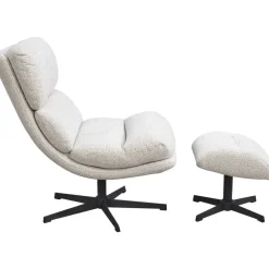 Fauteuil Bobbi incl. hocker - greige