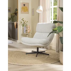 Fauteuil Bobbi incl. hocker - greige