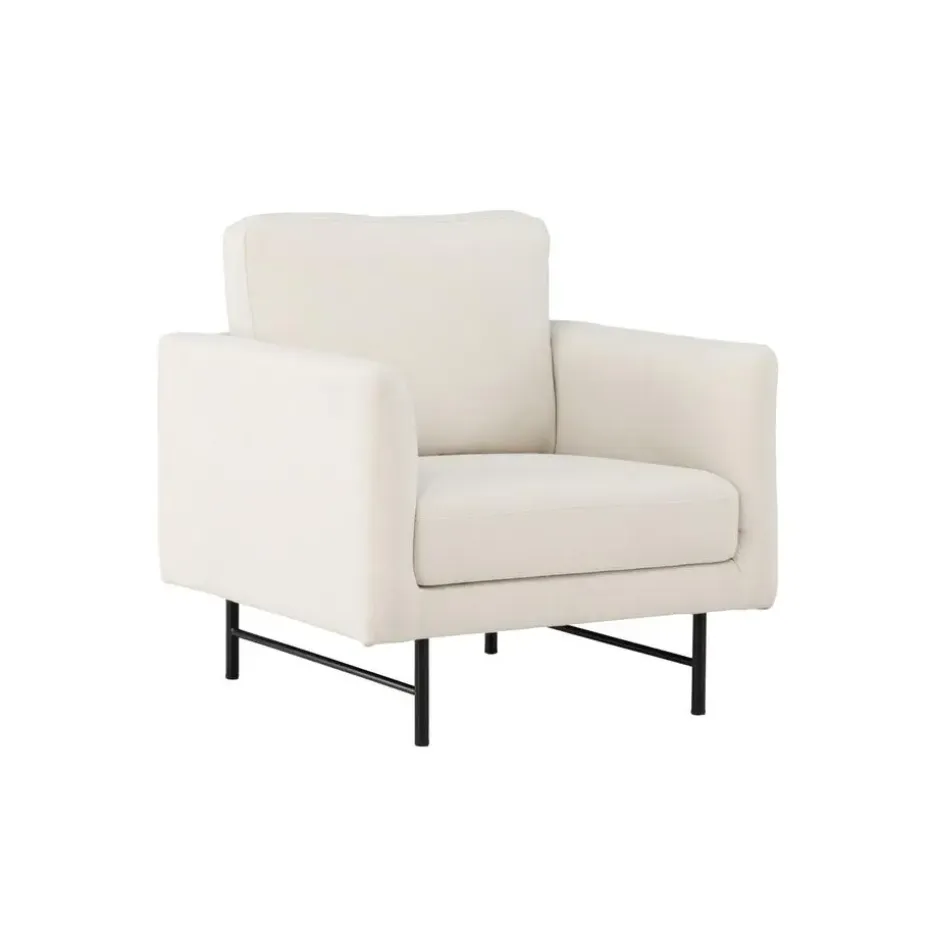 Fauteuil Wit Stof - 86x87x68cm - Sky