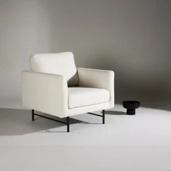 Fauteuil Wit Stof - 86x87x68cm - Sky