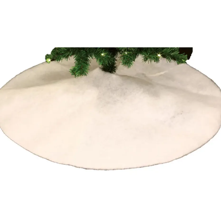 Feeric Christmas kerstboomrok - wit - 100 cm - polyester - rond
