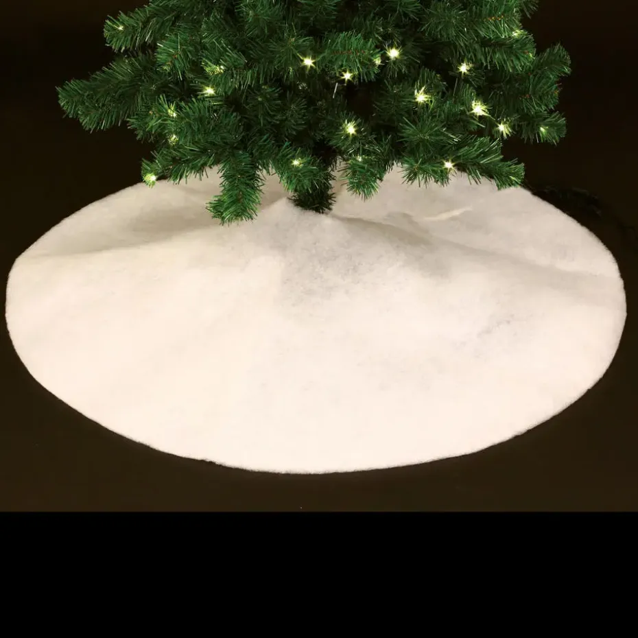 Feeric Christmas kerstboomrok - wit - 100 cm - polyester - rond
