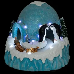 Feeric Christmas Kerstdorp iglo -muziek en licht -19 x 17 x 21 cm