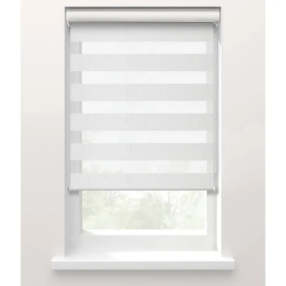 Fenstr Duo rolgordijn Planos lichtdoorlatend - wit (10030)