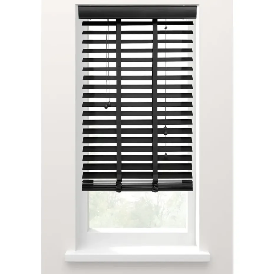 Fenstr jaloezie hout 50 mm zwart - 60x180 cm