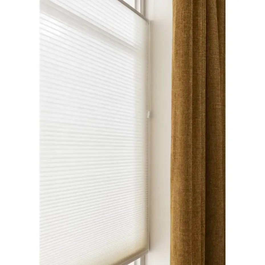 Fenstr plisségordijn Boston dubbel 25mm lichtdoorlatend - off-white (10716)