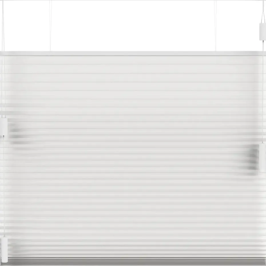 Fenstr plisségordijn Montreal dubbel 25mm lichtdoorlatend - wit (10324)