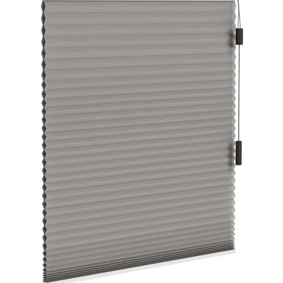 Fenstr plisségordijn Toronto dubbel 25mm lichtdoorlatend - taupe (30018)