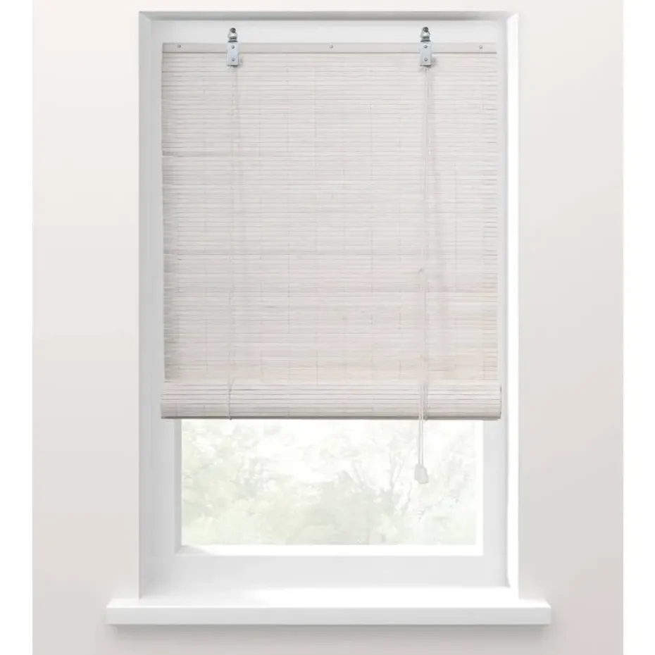 Fenstr Rolgordijn bamboe wit - 75x180cm