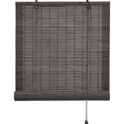 Fenstr Rolgordijn bamboe antraciet - 60x180 cm