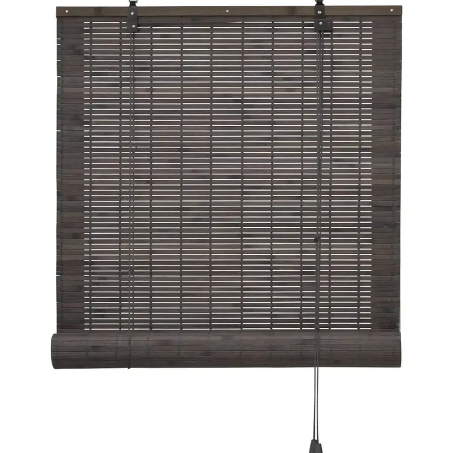 Fenstr Rolgordijn bamboe antraciet - 60x180 cm