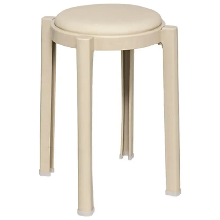 Five Bijzet krukje/stoel - beige - D41 x H47 cm