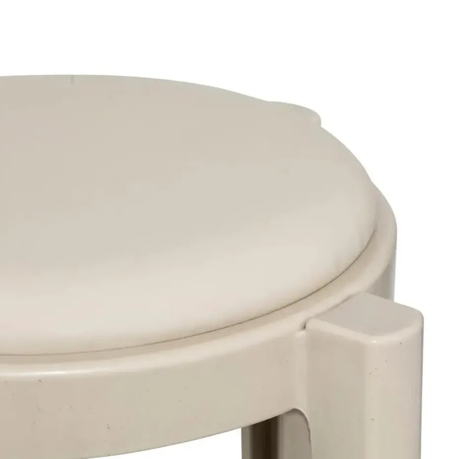 Five Bijzet krukje/stoel - beige - D41 x H47 cm