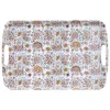 5Five Design dienblad van melamine - 47 x 30 cm - flowers print wit
