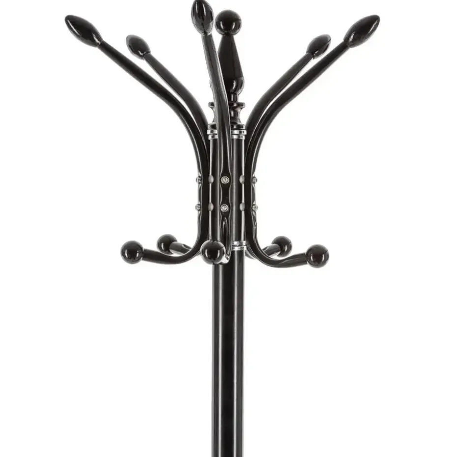 5Five kapstok - zwart - metaal/kunststof - 14 haaks - 37 x 182 cm