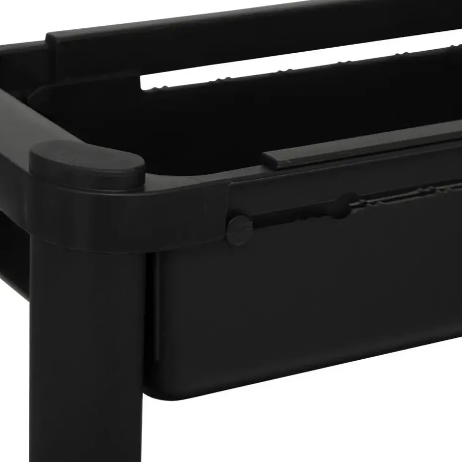 5Five Keuken/badkamer trolley 4 laags - 37 x 15 x 79 cm - zwart