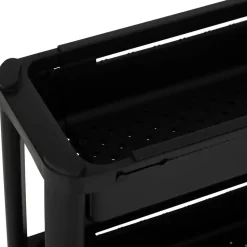 5Five Keuken/badkamer trolley 4 laags - 37 x 15 x 79 cm - zwart