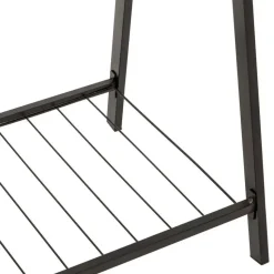 5Five Kledingrek met dubbele stang - rvs - zwart - 98x42x145 cm