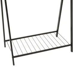 5Five Kledingrek met dubbele stang - rvs - zwart - 98x42x145 cm