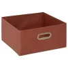 5Five Opbergmand/kastmand - terracotta - linnen - 14l