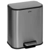 5Five Pedaalemmer Norvik - zilver - rvs - 5L - 24 x 20 x 28 cm