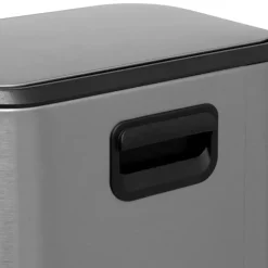 5Five Pedaalemmer Norvik - zilver - rvs - 5L - 24 x 20 x 28 cm